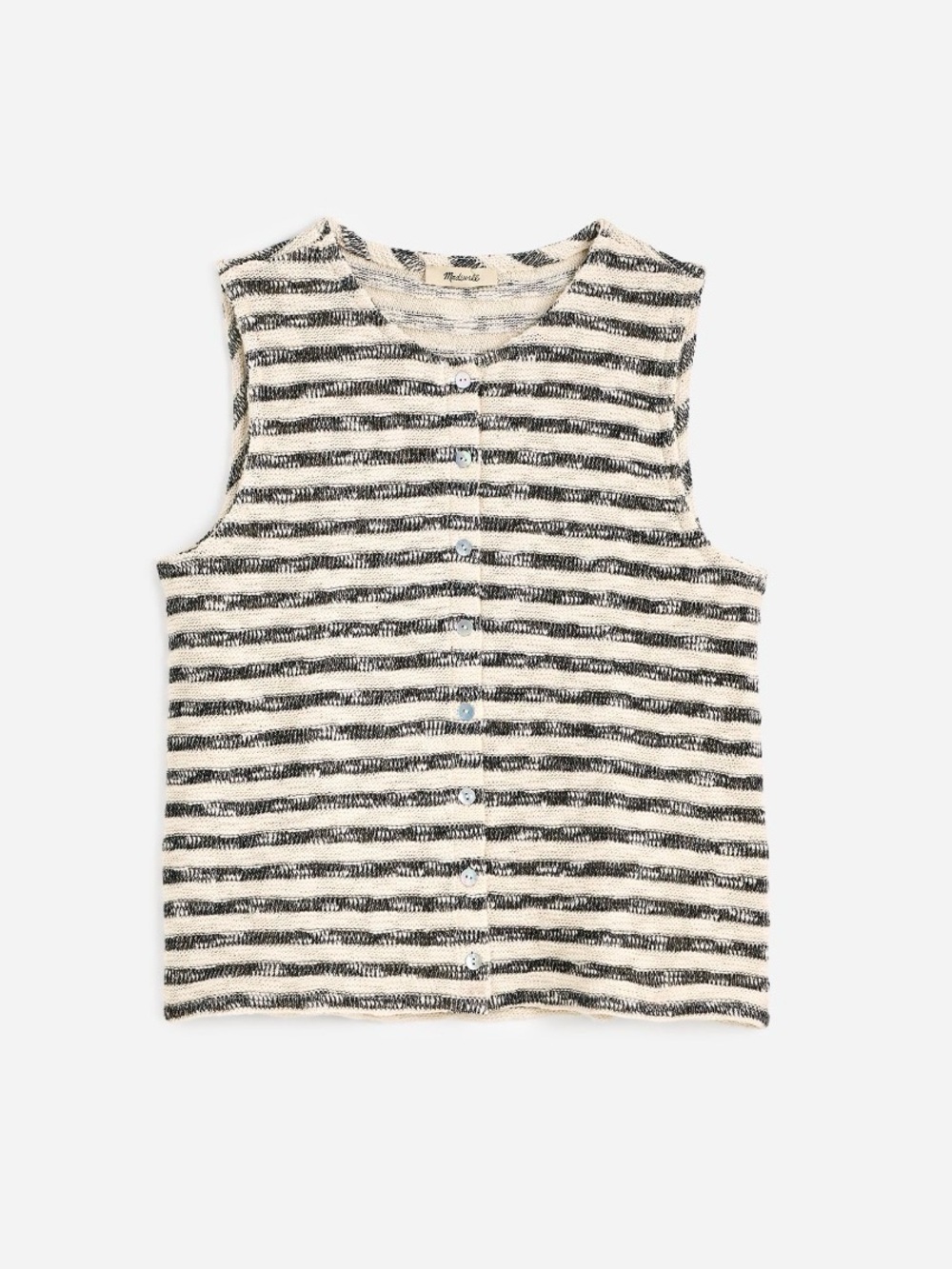 Madewell Crewneck Sweater Vest in Stripe